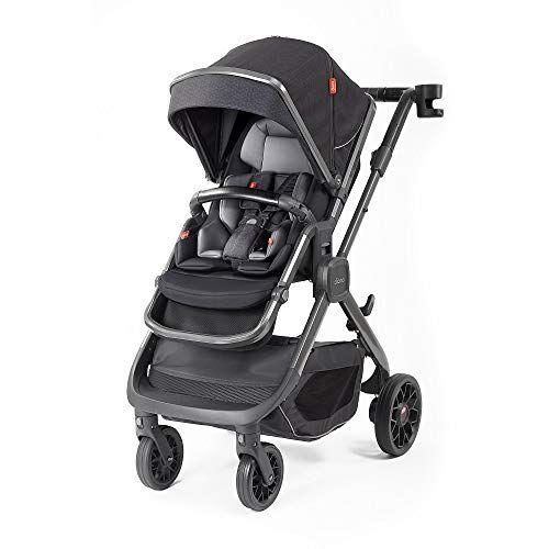  Diono Quantum2 3-in-1 Luxury Multi-Mode Stroller, for Children from Birth to 50 pounds, Black Cube