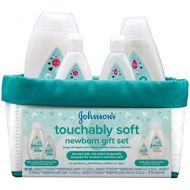 [아마존베스트]Johnson’s Touchably Soft Newborn Baby Gift Set, Baby Bath & Skincare for Sensitive Skin, 5 items