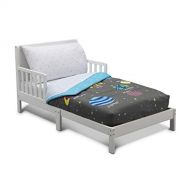 Delta Children Toddler Bedding Set | Boys 4 Piece Collection | Fitted Sheet, Flat Top Sheet w/Elastic Bottom, Fitted Comforter w/Elastic Bottom, Pillowcase, Galaxy Outer Space| Gre