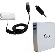 Gomadic Unique Portable Rechargeable Battery Pack designed for the Sony HDR-AZ1AZ1 - High Capacity charger that fits in your pocket