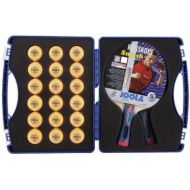 JOOLA Tour Expert Carrying Case - Ping Pong Paddle Set Includes 2 ITTF APPROVED Rossi Smash Table Tennis Paddles & 18 40mm 3 Star Tournament Ping Pong Balls - High Density Case wit