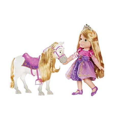 디즈니 My First Disney Princess Toddler Rapunzel and Maximus Horse Doll Set with Brush by Disney
