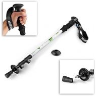 Flexzion Trekking Pole Walking Stick - 1/2 Pcs Set Collapsible Retractable 24-54 Alpenstock Outdoor Sports Hiking Walking Travel Camping Backpacking Ultra Light Aluminum with EVA F