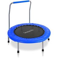 SereneLife Portable & Foldable Trampoline | Cardio Trainer with Handle | Padded Frame Cover and Handle Safe for Kids