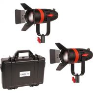 CAME-TV Came-TV Boltzen F-55W Fresnel 55W Focusable LED Daylight 2-Light Kit, Includes 2x AC Power Cord, 2x Power Adapter, Hard Travel Case