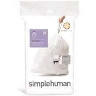 [아마존베스트]Simplehuman simplehuman Code Q Custom Fit Trash Can Liner, 1 refill pack (20 liners), 50 -65 L / 13-17 Gal