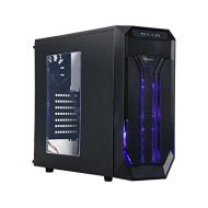 Rosewill ATX Case, Mid Tower Case with Blue LED FanGaming Case for PC with Side Window Panel & 3 Fans Pre-Installed, Computer Case 2 x USB3.0 Port - Nautilus