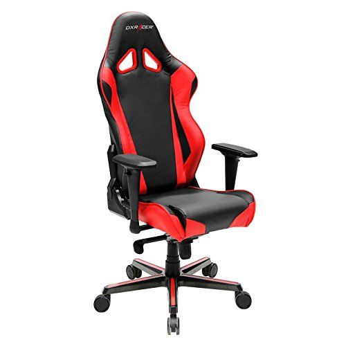  DXRacer USA LLC DXRacer OHRV001NR Racing Series Black and Red Gaming Chair - Includes 2 Free Cushions