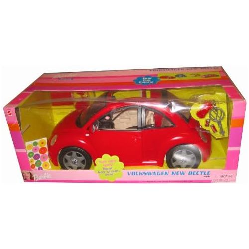 바비 Barbie Volkswagen Beetle Vehicle (Red) with Real Key Chain ++ (2000)