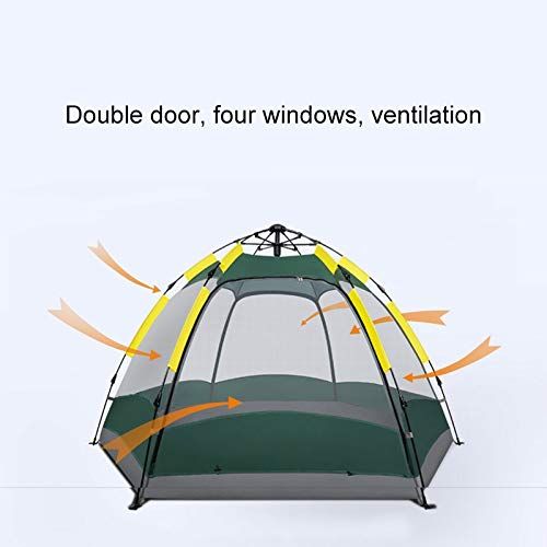  Wai Sports & Outdoors Hewolf 1697 Outdoor Camping Hexagonal Automatic Rain-Proof Tent, Upgraded Version (Blue) Tents & Accessories (Color : Mint Blue)