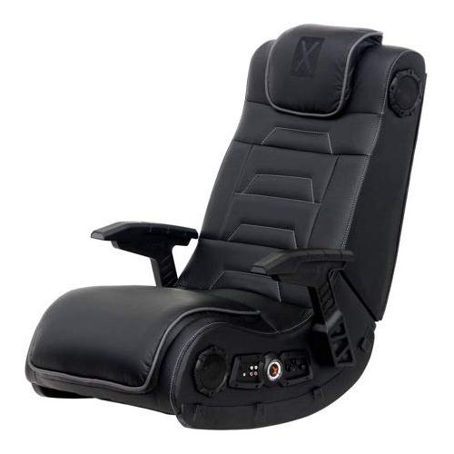  Gaming Chairs For Kids Or For Adults-Black Foam Upholstered with Four Speakers Surround Sound Perfect for Relaxing, Watching Movies, Listening to Music, Playing Games
