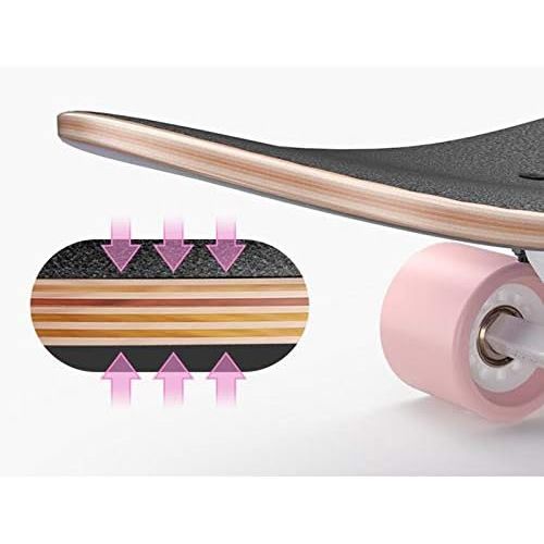  QYSZYG Longboard-Tanzbrett ganzes Brett Tanzenflache Blumenstrassenreisestrassen-Skateboard Skateboard (Farbe : A)