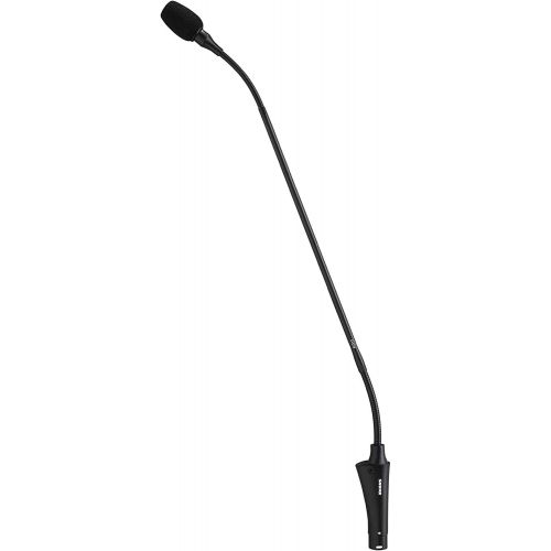  Shure CVG18-BC Gooseneck Condenser Microphone, 18-Inch, Inline Pre-Amp, Flange Mount, Cardioid (Black)