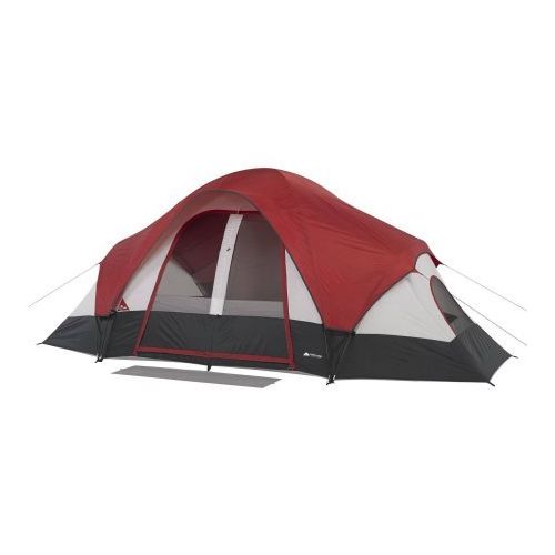 오자크트레일 Ozark Trail 8-Person Dome Tent with Removable Center Divider - MaroonGrey