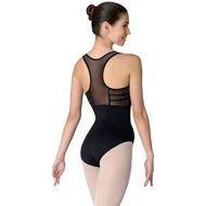 Danshuz Womens Mesh Racer Back Black Dance Leotard