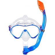 [아마존베스트]KUYOU Snorkel Set for Kids,Dry Top Snorkel Mask - Anti-Fog and Anti-Leak Easy Adjustable Snorkeling Gear for Children, Boys & Girls,Juniors Freediving Gear Set Age 5.