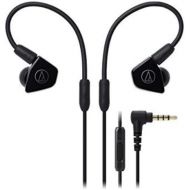 Audio-Technica ATH-LS50iSBK In-Ear Monitor Headphones with In-Line Mic & Control, Black