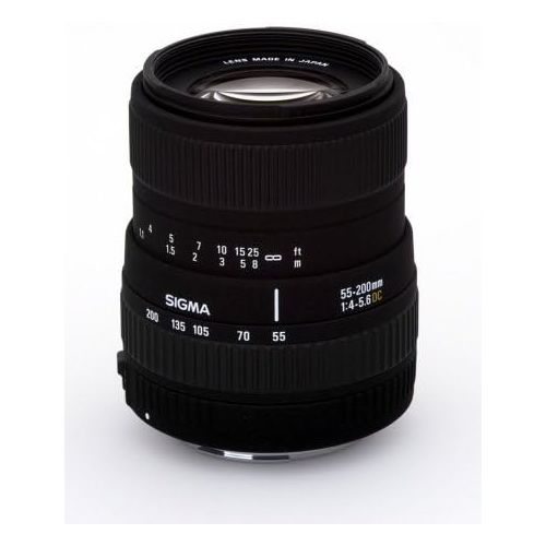  Sigma 55-200mm f4-5.6 DC Telephoto Zoom Lens for Canon Digital SLR Cameras
