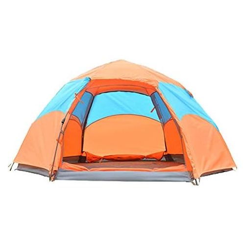  ALTINOVO Outdoor Camping Doppeltuer Kuppelzelt, kann 3-4 Personen Leben Einfach zu verwenden Belueftet wasserdicht Geeignet fuer Parkstrande, orange