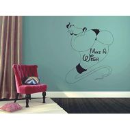 All Things Valuable Make A Wish Magic Genie Lamp Aladdin Quotes Walt Disney Wall Sticker Vinyl Wall Art Decal for Girl Boy Baby Kid Bedroom Nursery Daycare Home Decor Stickers Wall Art Vinyl Decoratio