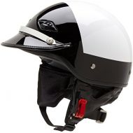 Intapol Official Police Motorcycle Helmet w Patent Leather Visor (BlackWhite, Size XL)