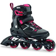 Rollerblade Macroblade 80 Womens Adult Fitness Inline Skate, Black and Pink, Performance Inline Skates
