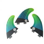 UPSURF FCS Surfboard fins 3fins G5 Size Surboard Carbon Fiberglass Thrusters 1 Key &6 Screws