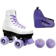 Epic Skates Epic Purple Princess Quad Roller Skates 3-piece Bundle 12