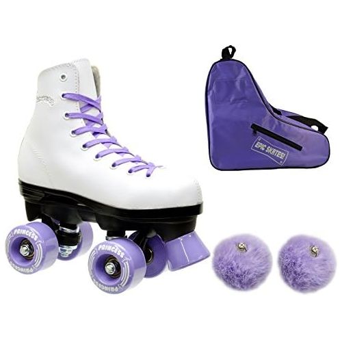  Epic Skates Epic Purple Princess Quad Roller Skates 3-piece Bundle 12