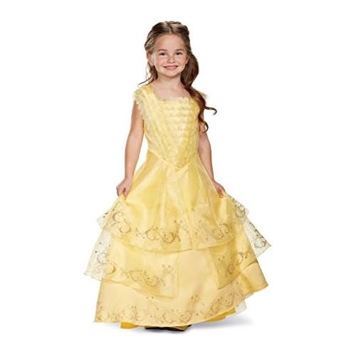  Disguise Disney Belle Ball Gown Prestige Movie Costume, Yellow, Medium (3T-4T)