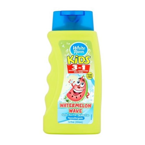  PACK OF 24 - White Rain Kids Watermelon Wave 3 in 1 Shampoo, Conditioner and Body Wash, 12 fl oz