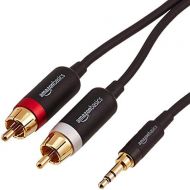 [아마존베스트]AmazonBasics 3.5mm to 2-Male RCA Adapter Audio Stereo Cable - 4 Feet