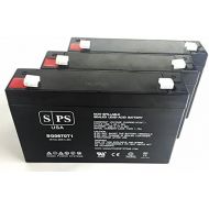 6V 7Ah Replacement Battery AJC-C7S - SPS Brand (3 Pack)