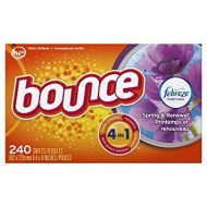 Bounce B Bounce Fabric Softener and Dryer Sheets, Spring & Renewal, 240 Count - Pack of 3
