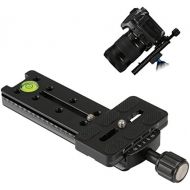 PULUZ FNR-140 140mm Rail Nodal Slide Metal Clamp with Quick Release Plate for Camera Tripod Ball head Fits Arca Swiss Compatible