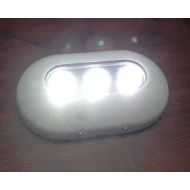 Pactrade Marine SUPER BRIGHT POLYMER OVAL MARINE WHITE UNDERWATER LIGHT BOAT 3 LED 6W FISHING