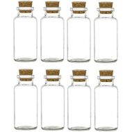 Nakpunar 8 pcs Glass Spice Vials with Cork - 6 oz