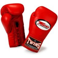 Twins Special Muay Thai Boxing Gloves Lace Closure BGLL-1 Color Red Size 8, 10, 12, 14, 16 oz for Muay Thai, Boxing, Kickboxing, MMA