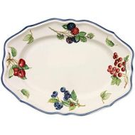 [아마존베스트]Villeroy & Boch 1011152930 Cottage Oval Platter, 11.75 in, White/Colorful