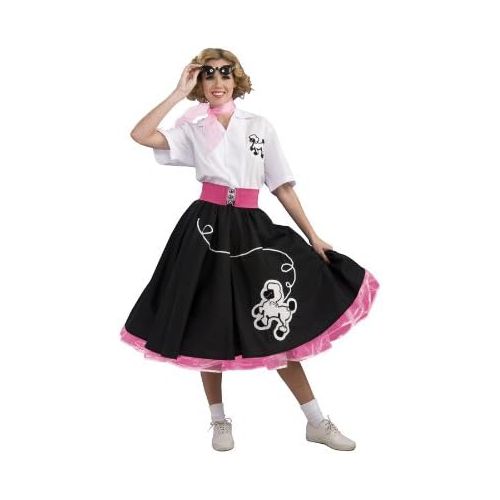  Rubie%27s Rubies Costume Grand Heritage Collection Deluxe Black 50s Poodle Skirt Costume