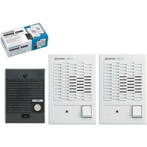  Aiphone C-123LW ChimeCom Single-Door Answering System with Dual Master and Door Release Button