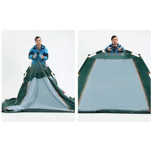  Amio Automatisches Zelt im Freien 3 Personen-4 Personen Camping Verdickung 2 Personen Hause Regensturm Single Camping (Color : Green)