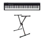 Roland Roland FP-30 Digital Piano (Black) - With Roland KS-10X Single Brace Adjustable X-Style Keyboard Stand