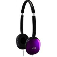 [아마존베스트]JVC Violet Flat and Foldable Colorful Flats On Ear Headphone with 3.94 foot Gold Plated Phone Slim Plug HAS160V