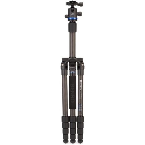  Benro FTF18AIN0 Travel Flat AL Series 1 Tripod Kit, 4 Section, Twist Lock, Monopod Conversion (Black)