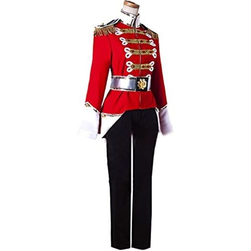  AGLAYOUPIN Adult Men Royal Army Soldier Cosplay Costume Uniform Halloween