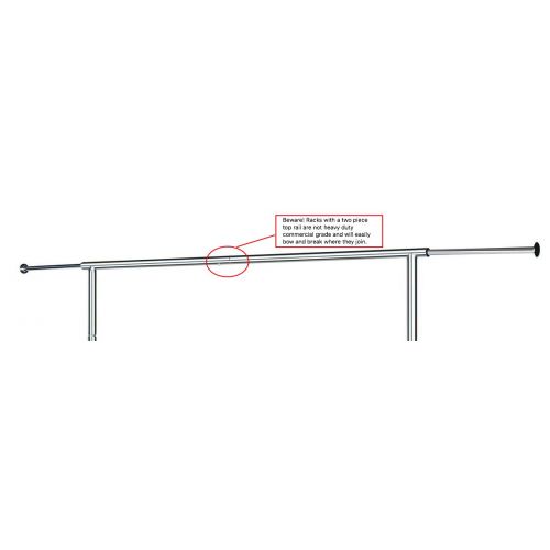  Brand: Only Hangers Only Hangers GR100 - Heavy Duty True Commercial Grade Rolling Rack Designed with SolidOne Piece Top Rail