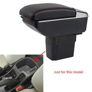 for 2009-2014 Chevy Cruze Luxury Car Armrest Center Console Accessories The Cover Can Raised Oversized Space Built-in LED Light with Cup Holder Removable Ashtray Black