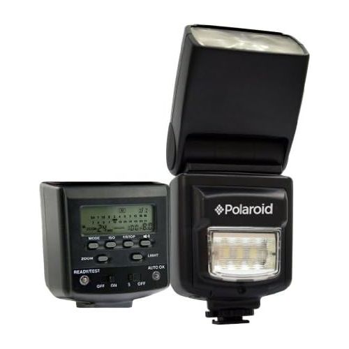 폴라로이드 Polaroid PL-160DC Studio Series Digital Power Zoom TTL Shoe Mount AF Dua Flash With LCD Display + Built In LED Video Light For The Canon Digital EOS Rebel T4i (650D), T3 (1100D), T