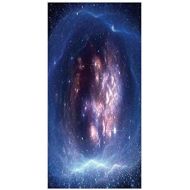 IPrint 3D Decorative Film Privacy Window Film No Glue,Space Decorations,Outer Space Nebula Gas Cloud and Star Clusters Universe Cosmos Astronomy Art Print,Navy Purple,for Home&Office